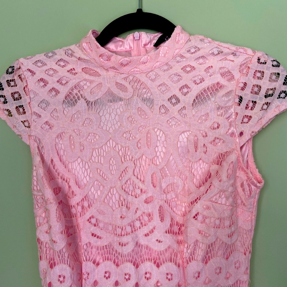 Pink lace dress